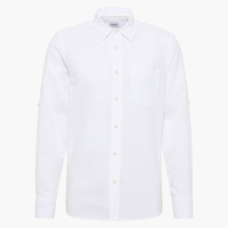 Mustang Clemens Linen Cotton Shirt M 1014356-2045