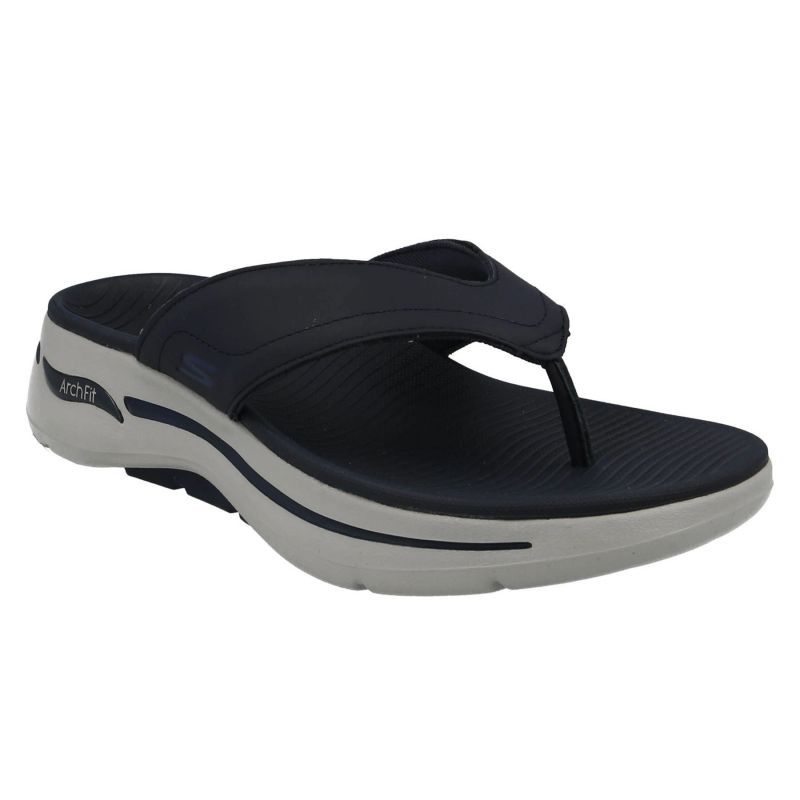 Skechers Go Walk Arch Fit San M 229022-BKGY Flip-Flops