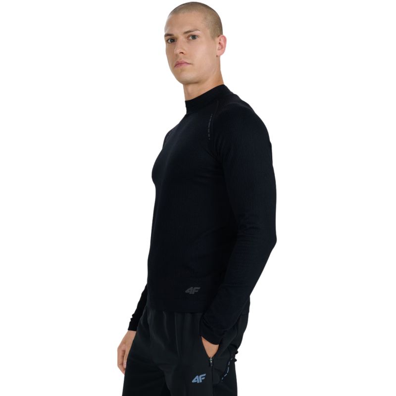 Men's longsleeve t-shirt 4F M417 deep black 4FWAW25TFLOM417 20S