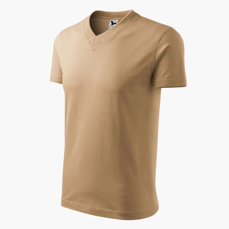 Malfini V-neck T-shirt M MLI-10208 sand