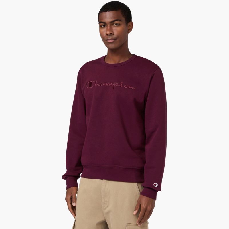 Мужская толстовка Champion Crewneck Burgundy 220272 RS522 бордовый