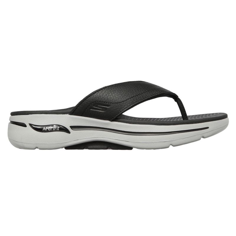 Skechers Go Walk Arch Fit San M 229022-BKGY Flip-Flops
