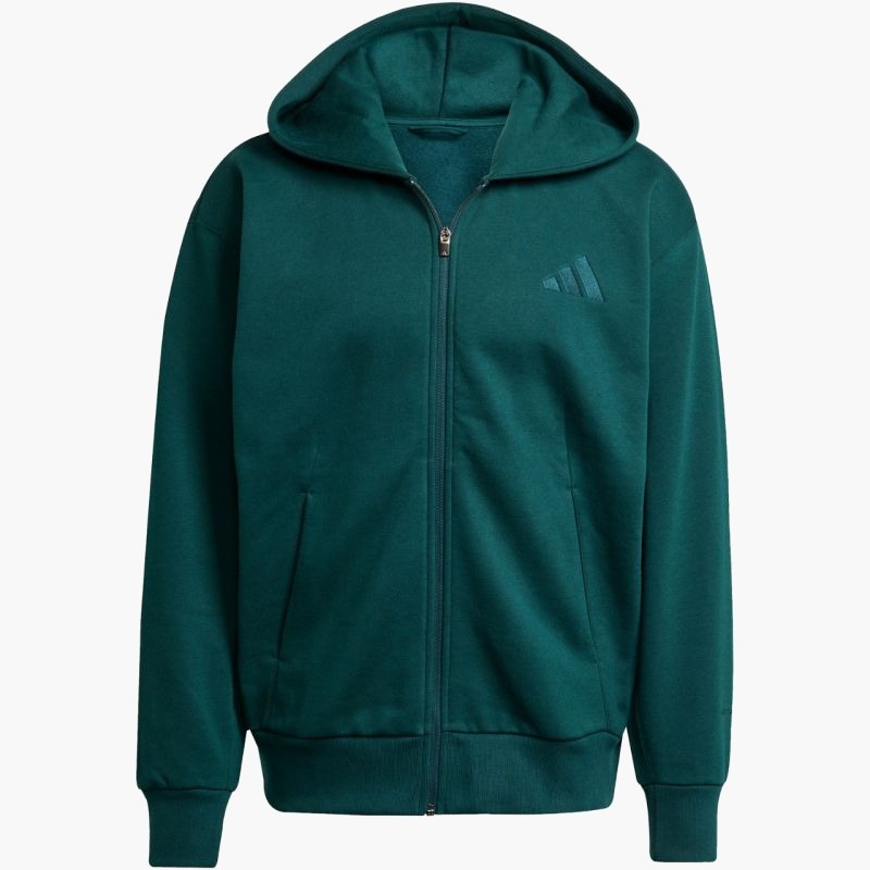 Мужская толстовка Adidas ALL SZN Fleece Full-Zip JX5101 зеленый