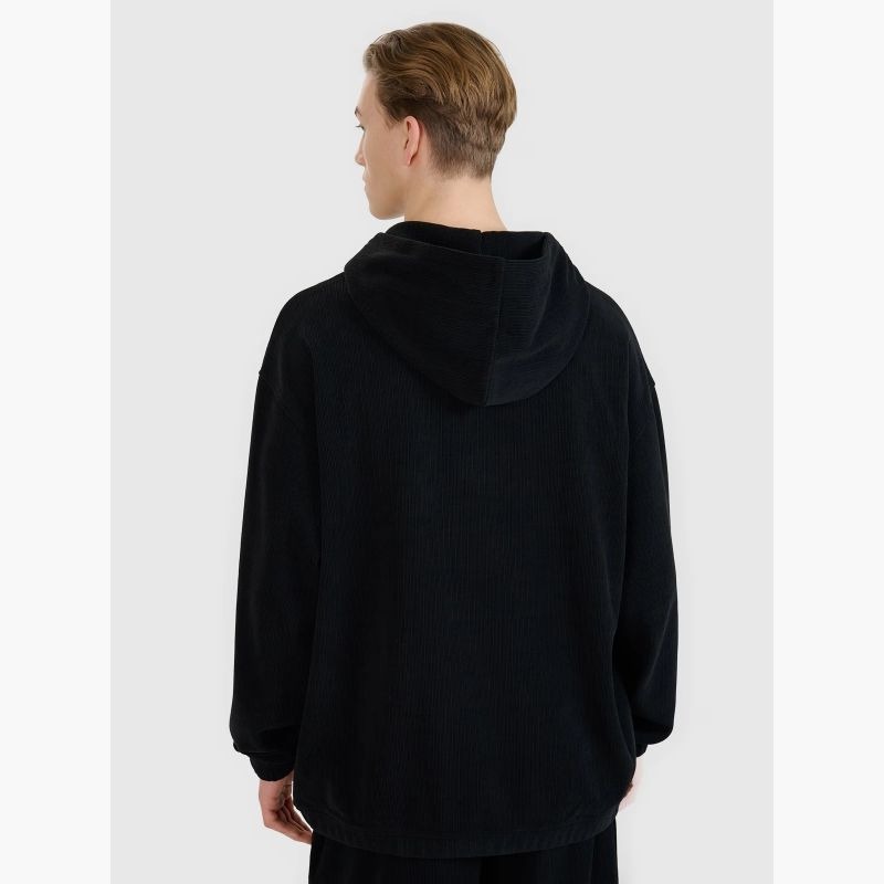 Men's sweatshirt with hood, open, 4F 4FRSS25TSWSM2181-20S