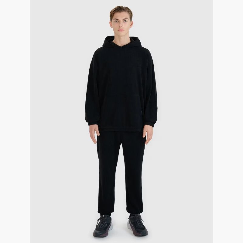 Men's sweatshirt with hood, open, 4F 4FRSS25TSWSM2181-20S