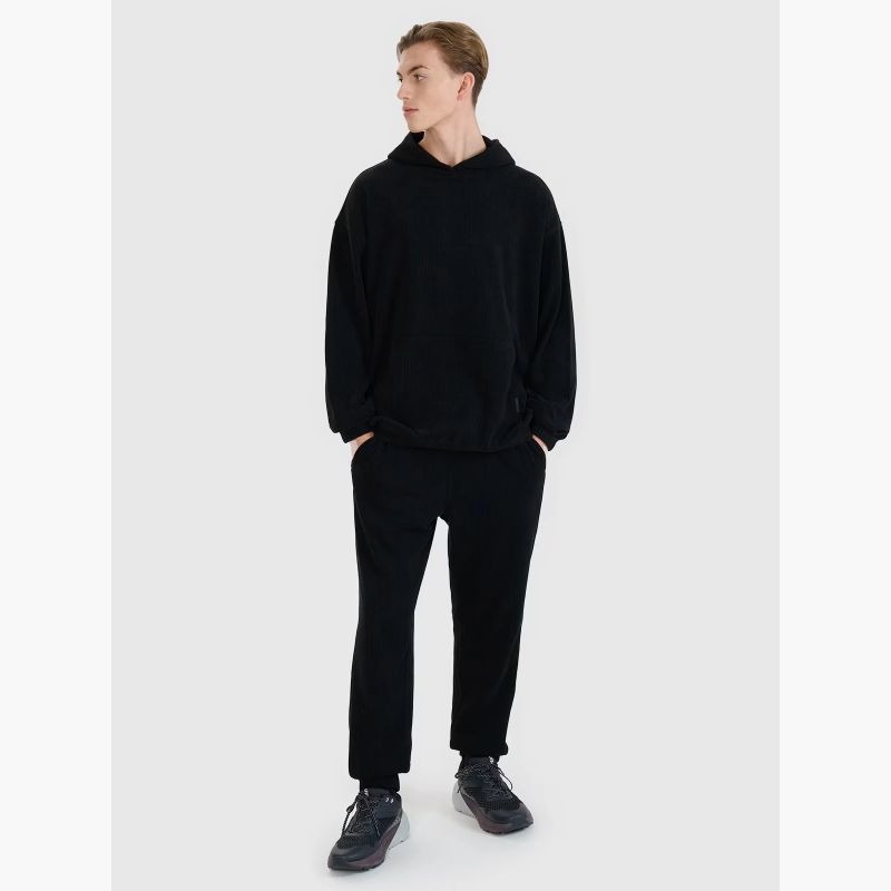 Men's sweatshirt with hood, open, 4F 4FRSS25TSWSM2181-20S