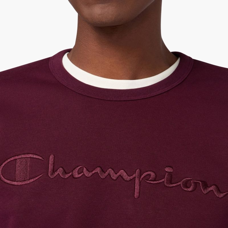 Мужская толстовка Champion Crewneck Burgundy 220272 RS522 бордовый