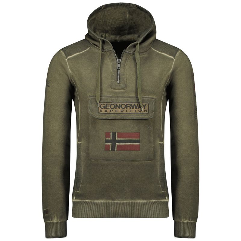 Geographical Norway Gymclass EO Tiedye Badge sweatshirt M WU8270H-GNO-KAKI