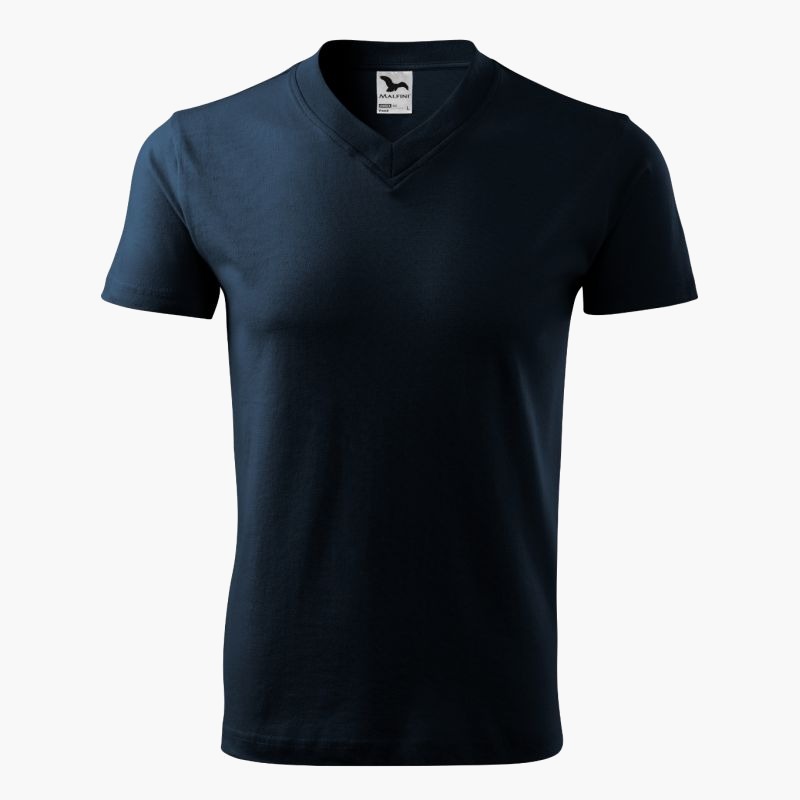 Malfini V-neck T-shirt M MLI-10202 navy blue