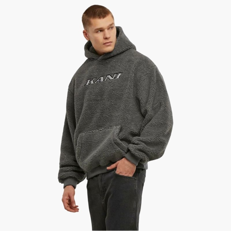 Мужская толстовка с капюшоном Karl Kani Teddy PD00007584 серебристый