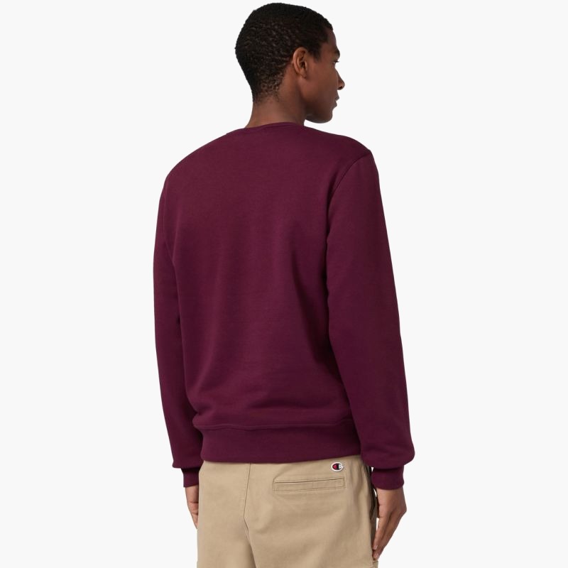 Мужская толстовка Champion Crewneck Burgundy 220272 RS522 бордовый