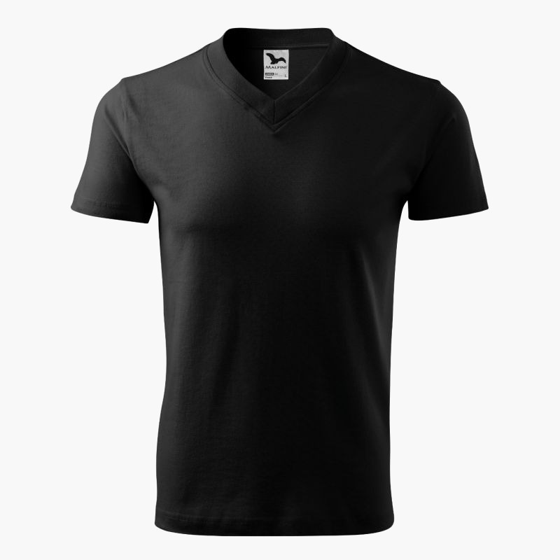 Malfini V-neck T-shirt M MLI-10201 black