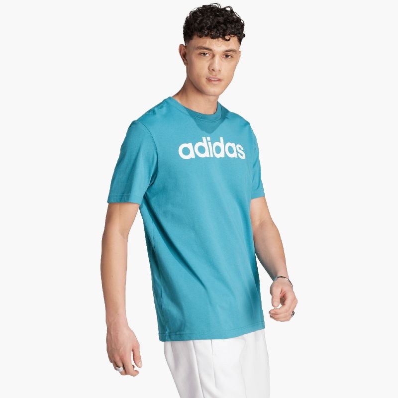adidas Essentials Single Jersey Linear Embroidered Logo Tee M IJ8655