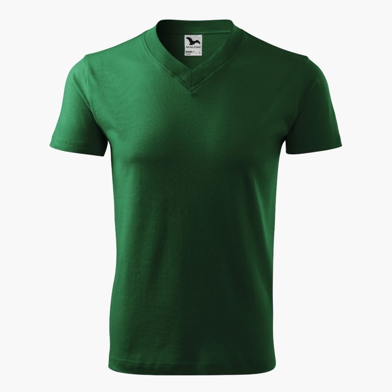 Malfini V-neck T-shirt M MLI-10206 bottle green