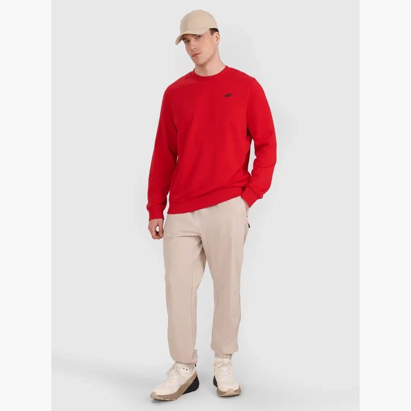 Men's sweatshirt without zipper, without hood, 4F 4FWMM00TSWSM1767-062S