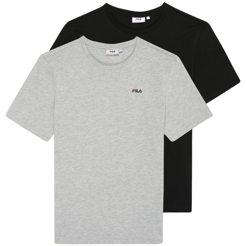 Fila Brod Men's T-Shirt 2 Pack Black, Gray FAM0083 83227