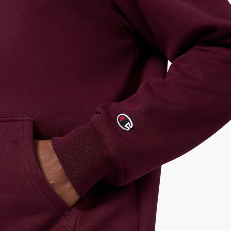 Мужская толстовка с капюшоном Champion Hooded Burgundy 220271 RS522 бордовый