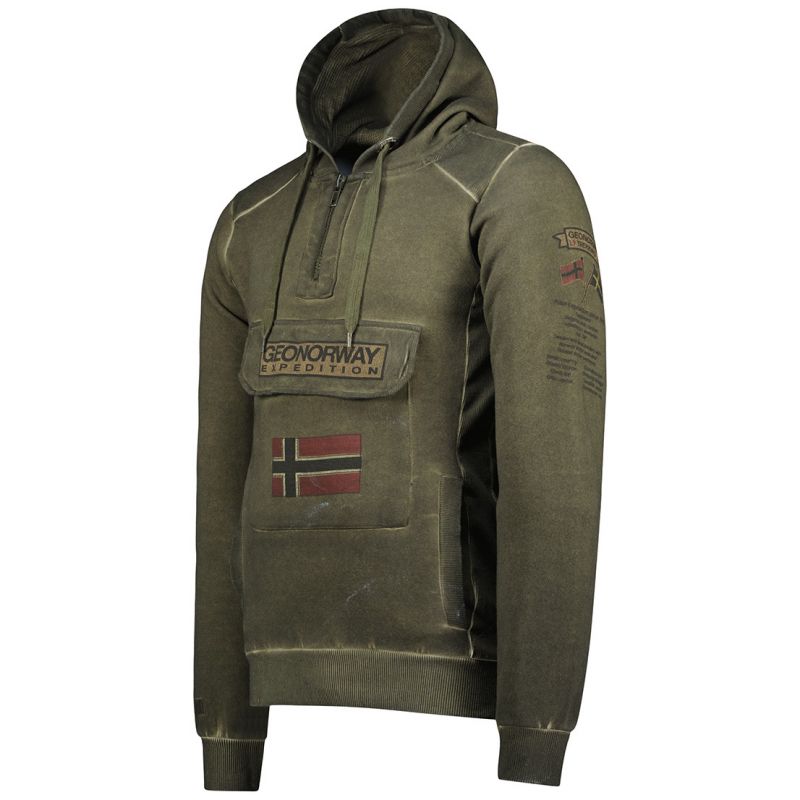 Geographical Norway Gymclass EO Tiedye Badge sweatshirt M WU8270H-GNO-KAKI