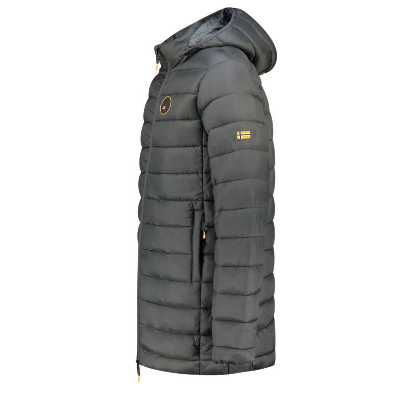 Geographical Norway men's jacket AMIGOMAP LONG HOOD DB DGREY MEN 233 DARK GRAY (WZ5086H/GN-GRIS FONCÉ)