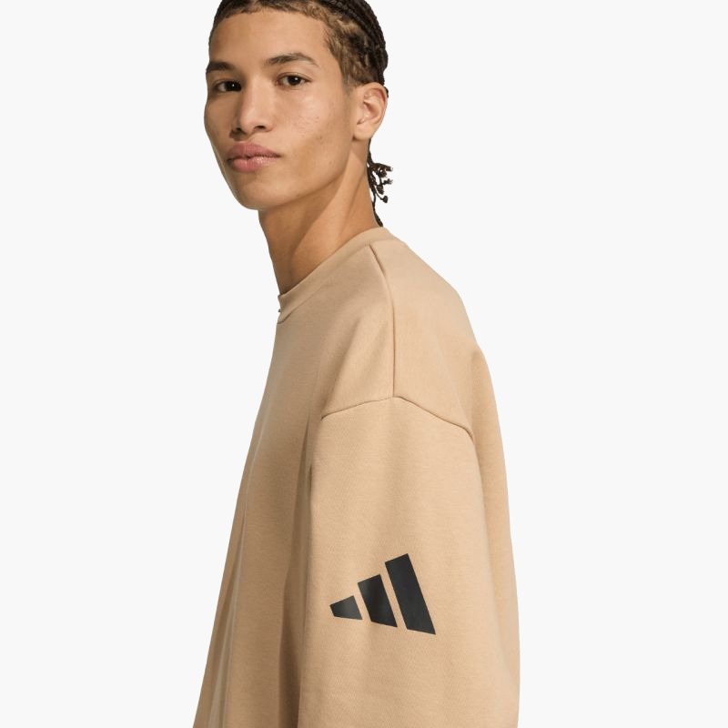 Мужская толстовка Adidas Essentials Loose Fit 3 Bar Logo JX5668 бежевый