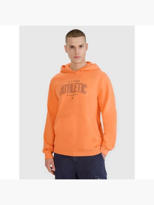 Men's sweatshirt with hood, open, 4F 4FRSS25TSWSM2201-70S