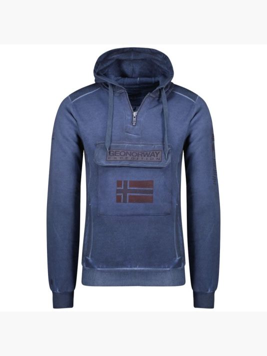 Geographical Norway Gymclass EO Tiedye Badge Sweatshirt M WU8270H-GNO-NAVY