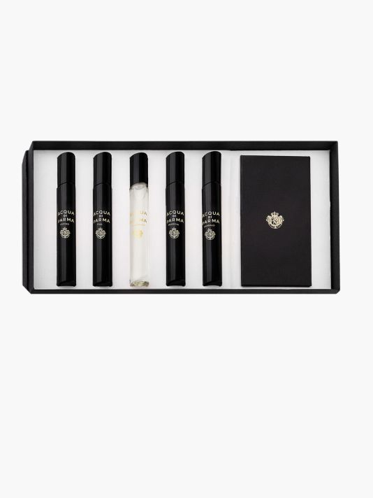 Set Acqua di Parma: Signatures Of The Sun - Leather, Eau De Parfum, For Men, 7 ml + Signatures Of The Sun - Oud, Eau De Parfum, For Men, 7 ml + Signatures Of The Sun - Osmanthus, Eau De Parfum, For Men, 7 ml + Signatures Of The Sun - Quercia, Eau De Parfu