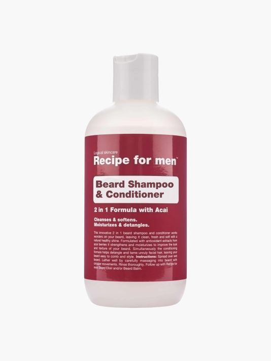 Recipe For Men, Beard Shampoo & Conditioner, Cleansing and Conditioning, Beard Shampoo, Moisture