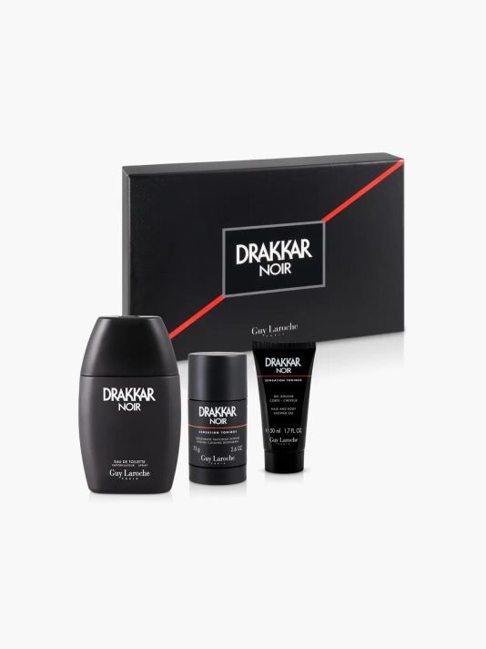 Set Guy Laroche: Drakkar Noir, Eau De Toilette, For Men, 100 ml + Drakkar Noir, Cleansing, Shower Gel, For All Skin Types, 50 ml + Drakkar Noir, Anti-Perspirant, Deodorant Spray, For Men