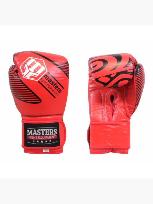 Masters Rbt Leather Boxing Gloves-Red 14 oz 01806022-14