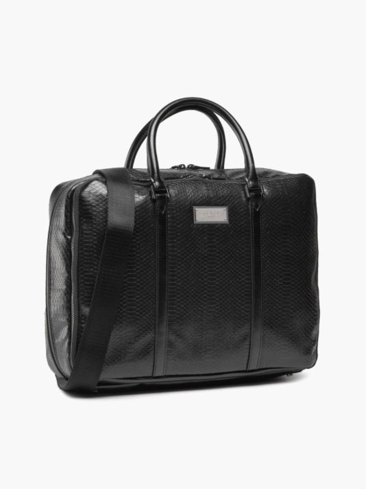 Guess, Guess, Leather, Leather Briefcase, Laptop Compartiment, Black, 40 x 30 x 9 cm, For Men
