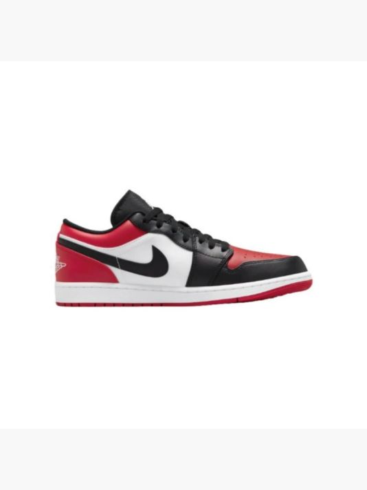Men's Air Jordan 1 Low Bred Toe Shoes - 553558-612