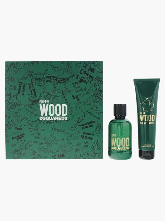 Set Dsquared 2: Green Wood, Eau De Toilette, For Men, 100 ml + Green Wood, Shower Gel, All Skin Types