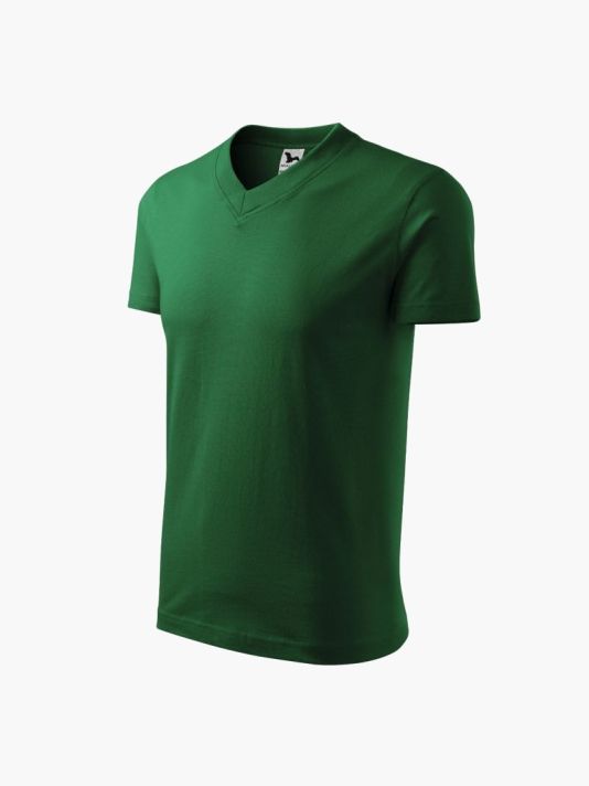 Malfini V-neck T-shirt M MLI-10206 bottle green