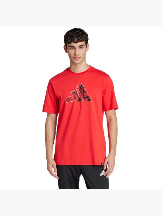 adidas Logo Graphic Men's T-Shirt Red JJ3934