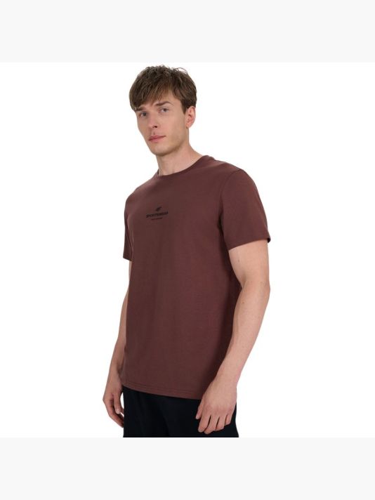 Men's T-shirt 4F M2961 dark brown 4FWAW25TTSHM2961 80S