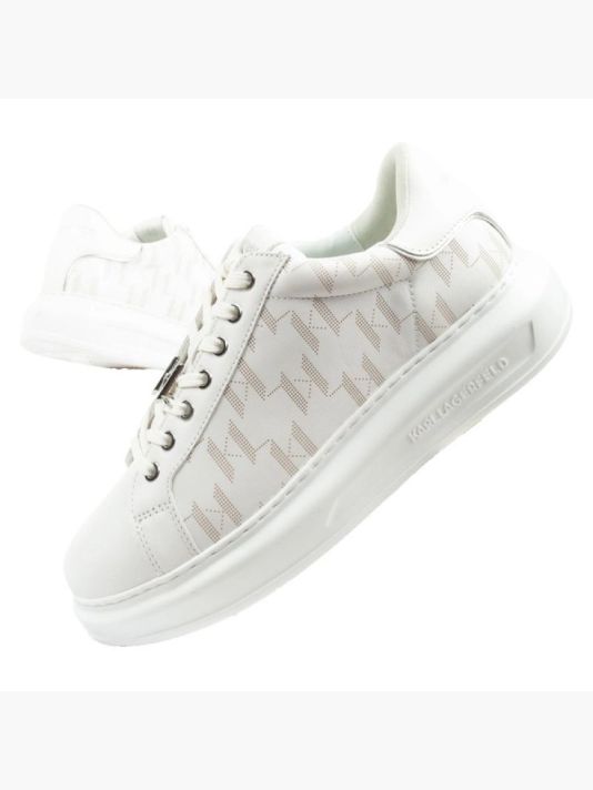 Karl Lagerfeld Kapri men's shoes sneakers natural leather white