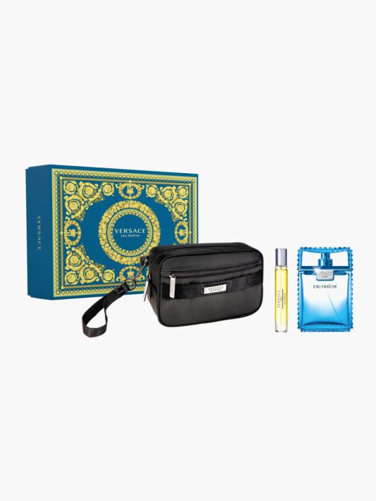 Set Versace: Eau Fraiche, Eau De Toilette, For Men, 100 ml + Eau Fraiche, Eau De Toilette, For Men, 10 ml + Versace, GWP Textile Pouch, Black