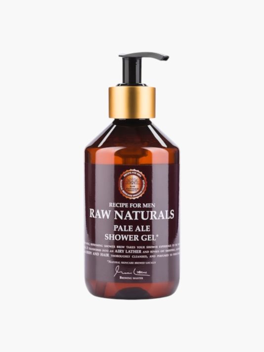Raw Naturals, Pale Ale, 100% vegan, Refreshing and masculine, Cleansing, Shower Gel, Body and Hair, All Skin Types