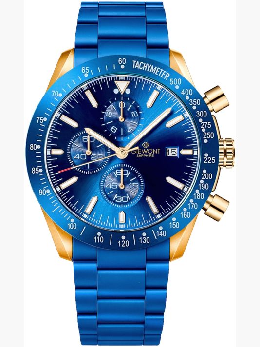 Мужские часы Giewont Chronograph Sapphire Сине-медные GW8720-B5
