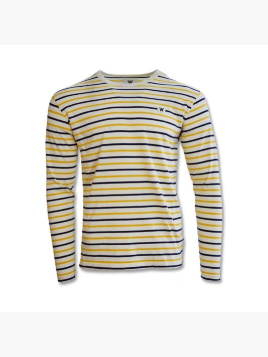 Men's Longsleeve Wood Wood Mel stripe Off sweatshirt -10235404-2323