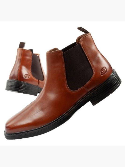 Meeste pruun jalatsid Skechers Chelsea Miller-Boris elegant leather