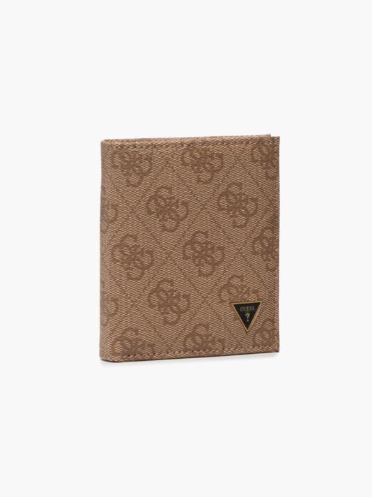 Guess, Vezzola, Textile Wallet, Small Billfold, SMVZLALEA22, Brown, For Men