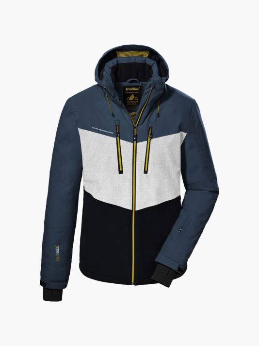 Killtec KSW 45 men's ski jacket with detachable hood and zipper, blue (38699/872)