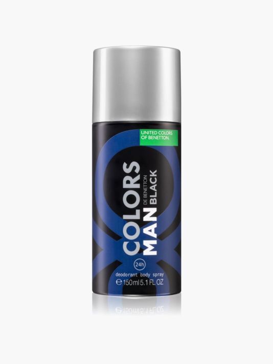 Benetton, Colors Man Black, Anti-Perspirant, Spicy, Deodorant Spray, For Men