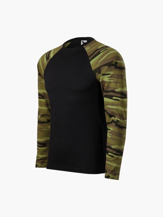 Malfini Camouflage LS M T-shirt MLI-16634 camouflage green