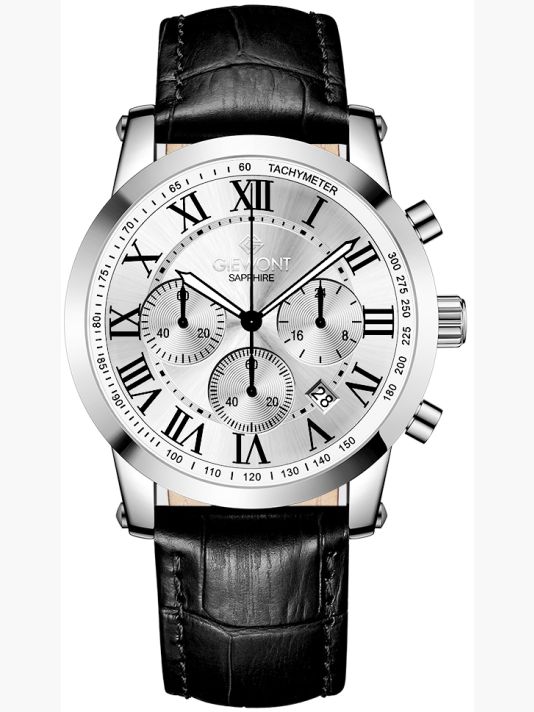 Zegarek Męski Giewont Chronograph Sapphire Srebrny GW6260-A1