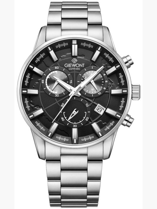 Мужские часы Giewont Chronograph Sapphire серебристые GW4580-B2