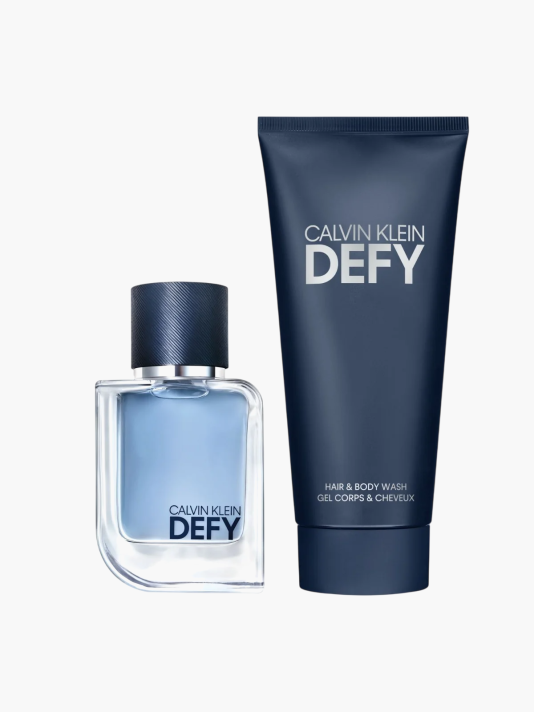 Set Calvin Klein: Defy, Woody-aromatic, Shower Gel & Shampoo 2-In-1, 100 ml + Defy, Eau De Toilette, For Men