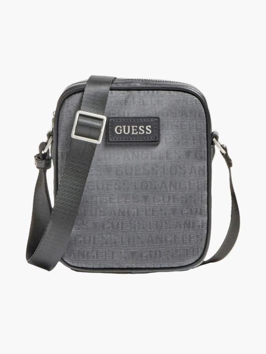 Guess, Dan, Document Holder, Textile Crossbody Bag, Black, HMDLJCP0317, For Men